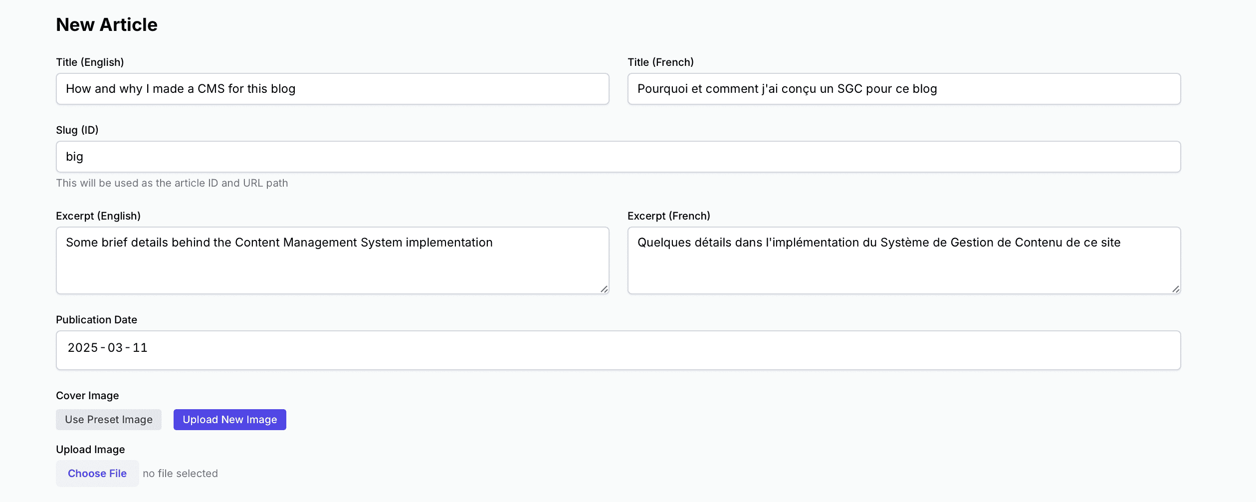 Creating a CMS for my portfolio